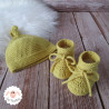 Bonnet et chaussons en laine mérinos