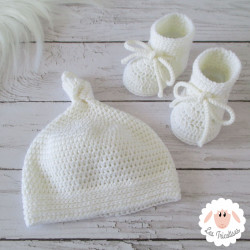 Bonnet et chaussons en laine mérinos