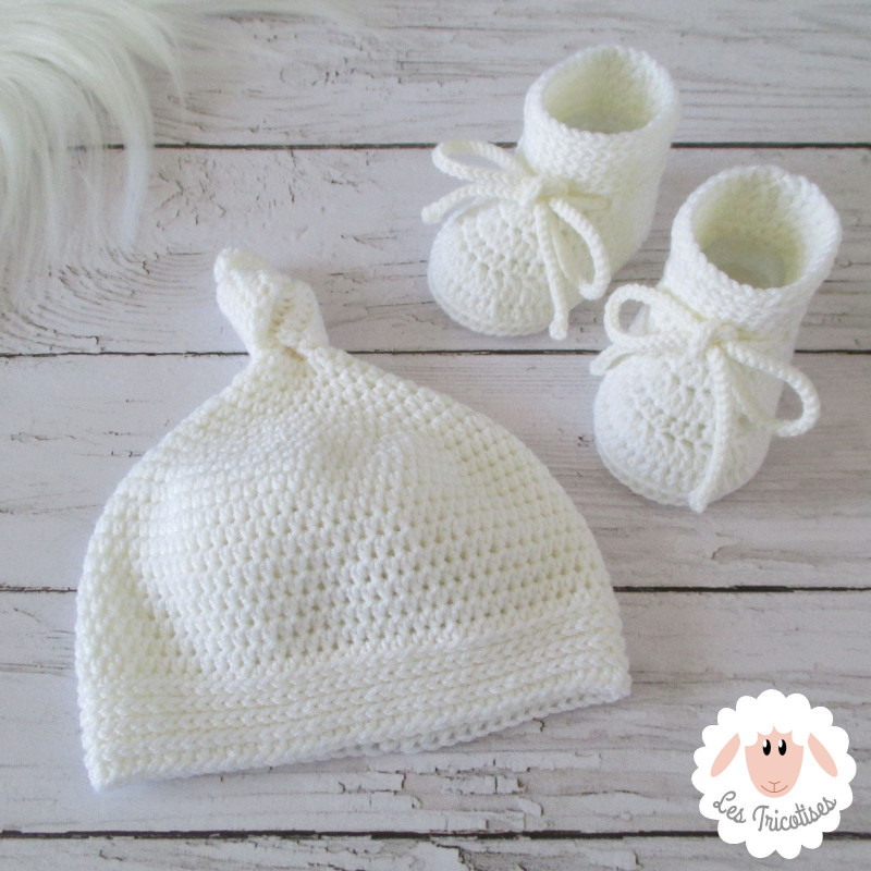 Bonnet et chaussons en laine mérinos