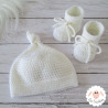 Bonnet et chaussons en laine mérinos