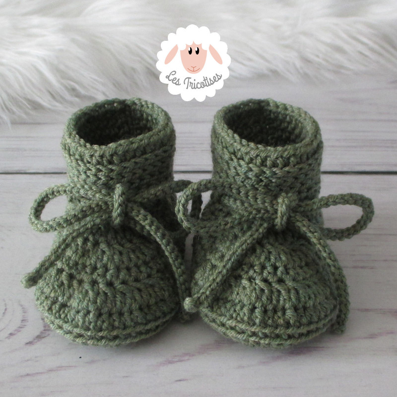 Chaussons bébé en laine mérinos