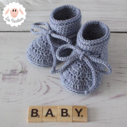 Chaussons bébé en laine mérinos