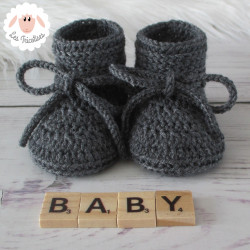 Chaussons bébé en laine mérinos