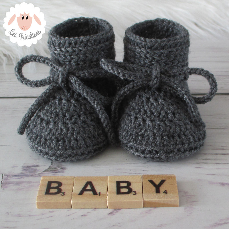 Chaussons bébé en laine mérinos