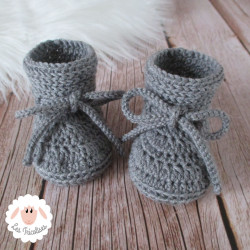 Chaussons bébé en laine mérinos