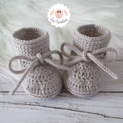 Chaussons bébé en laine mérinos