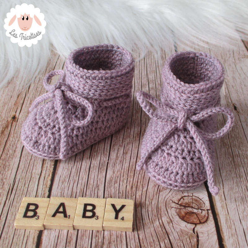 Chaussons bébé en laine mérinos