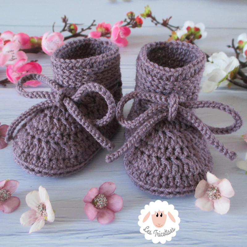 Chaussons bébé en laine mérinos