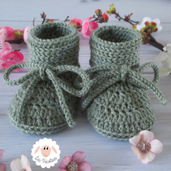 Chaussons bébé en laine mérinos