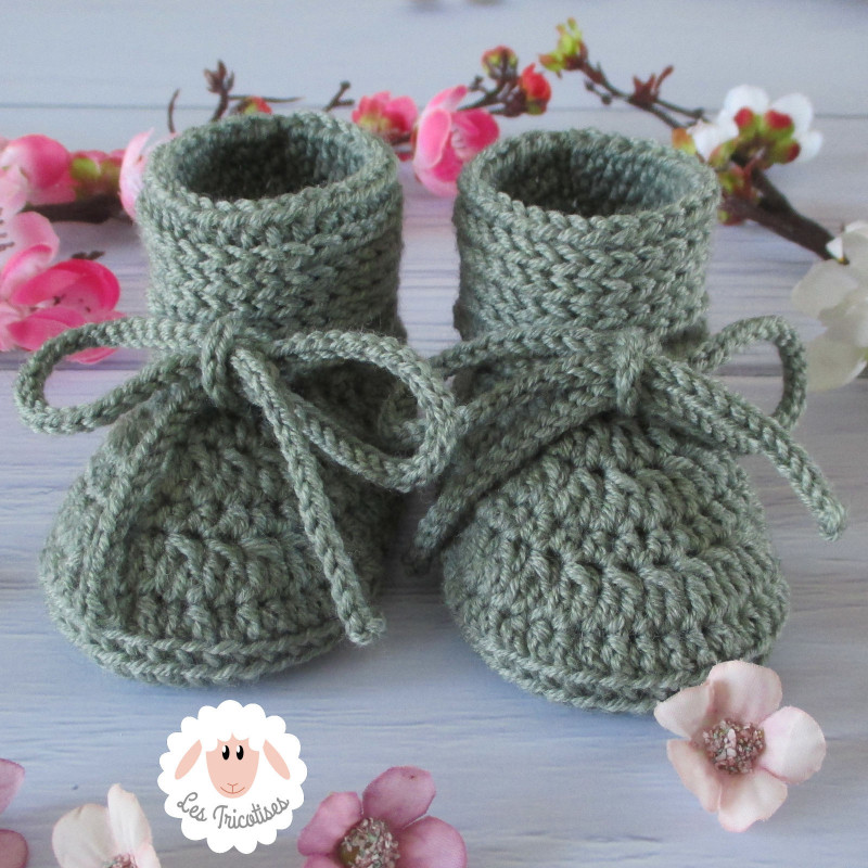 Chaussons bébé en laine mérinos