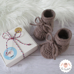 Chaussons bébé en laine mérinos