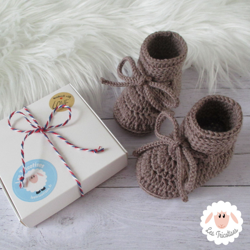Chaussons bébé en laine mérinos